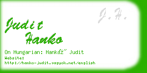 judit hanko business card